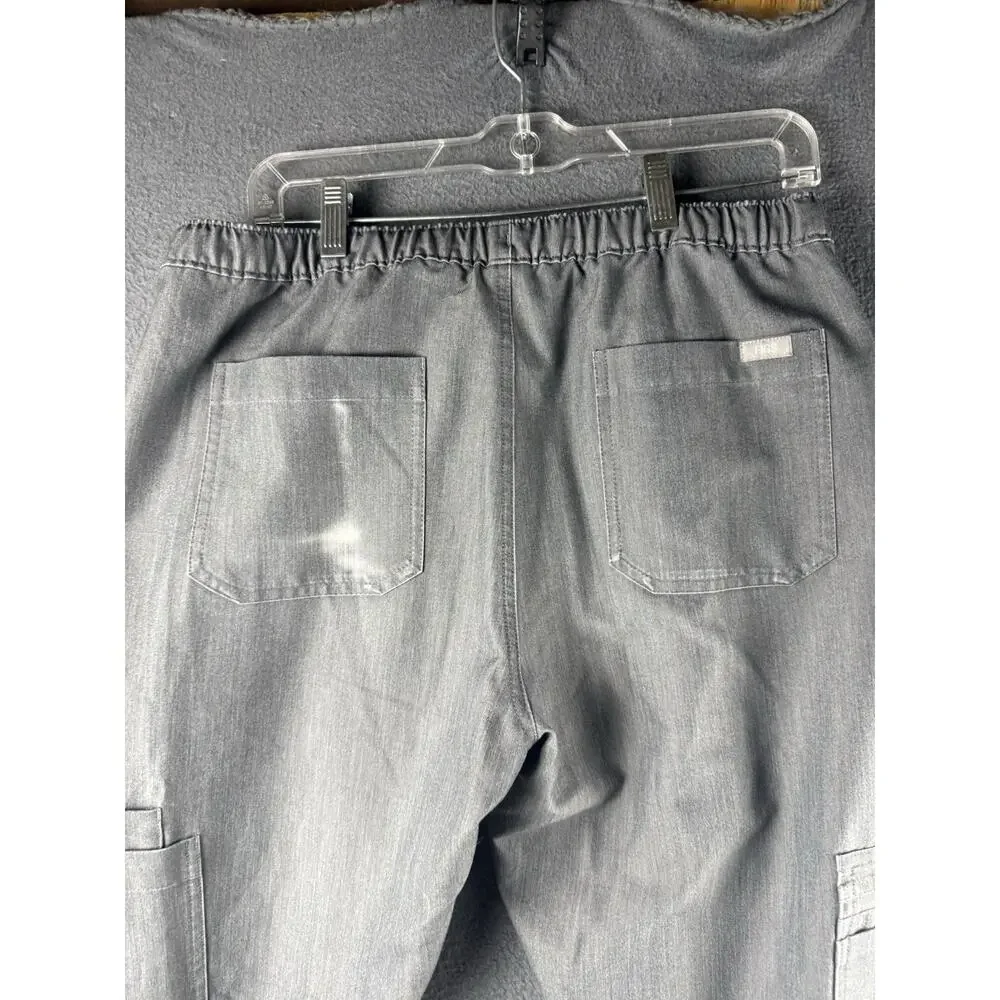 Women’s Figs heathered gray scrubs scrub straight leg pants M Cargo pants